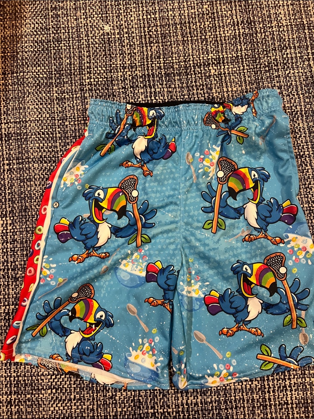 Blue Toucan Print Swim Shorts